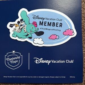 Disney Vacation Club Member magnet- Blue and Pink